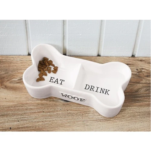 DOG BONE SHAPED PET BOWL