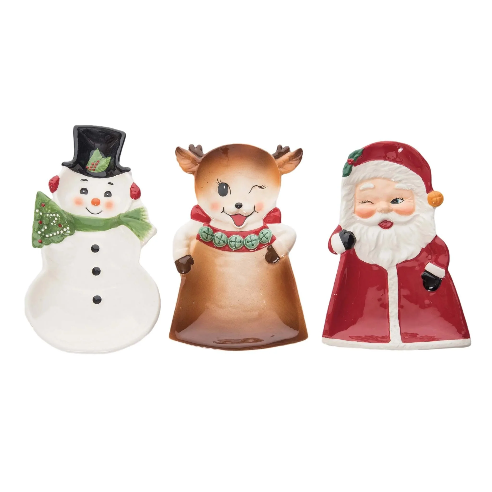 Dol Vintage Christmas Character Tidbit Plates