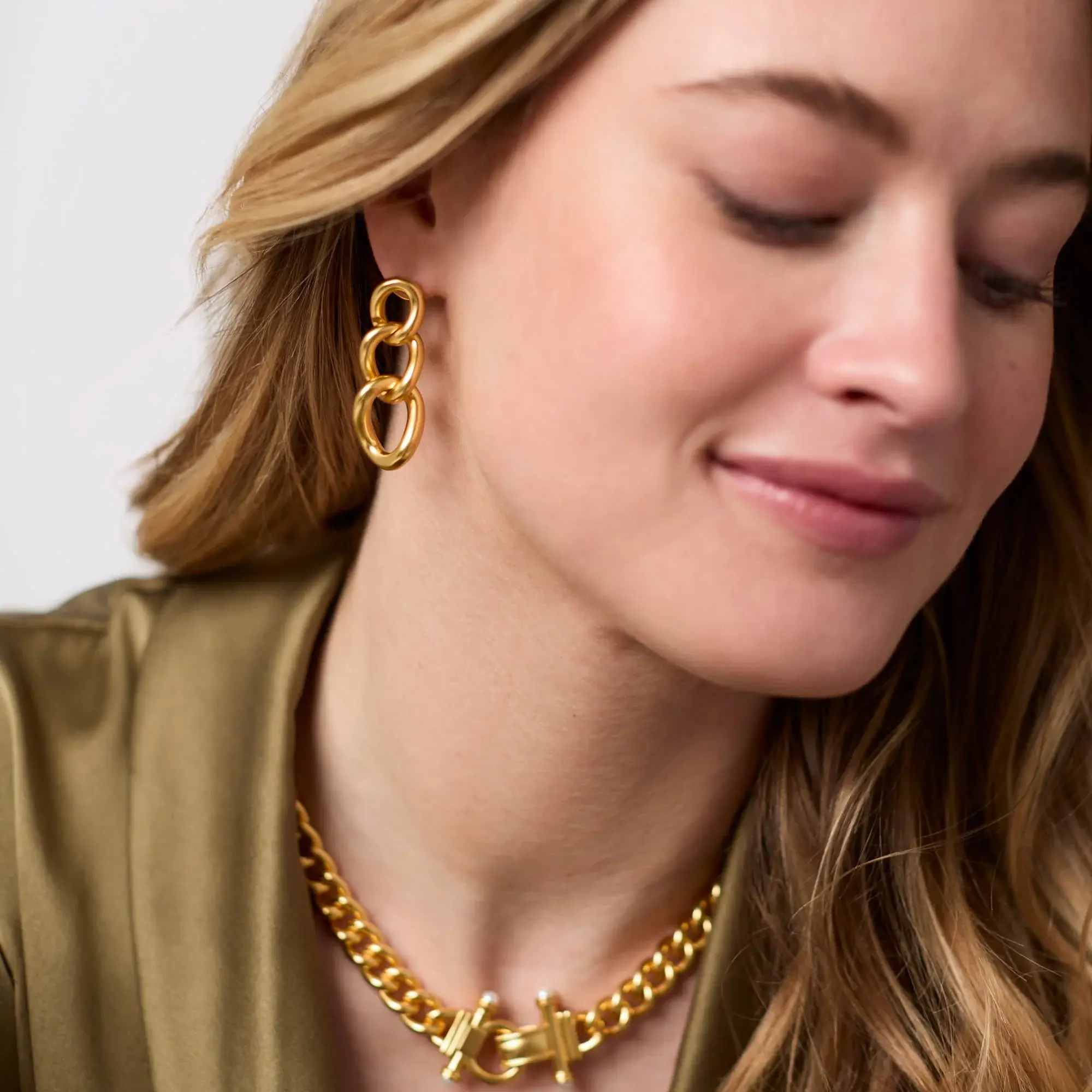 Dolce Link Earring Gold - Image 2