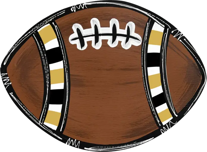 Door Hanger - Wood Football 24”