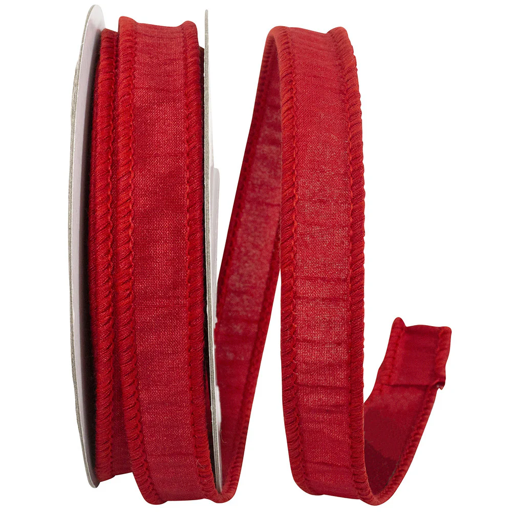 Dupioni Supreme Wired Edge - Red