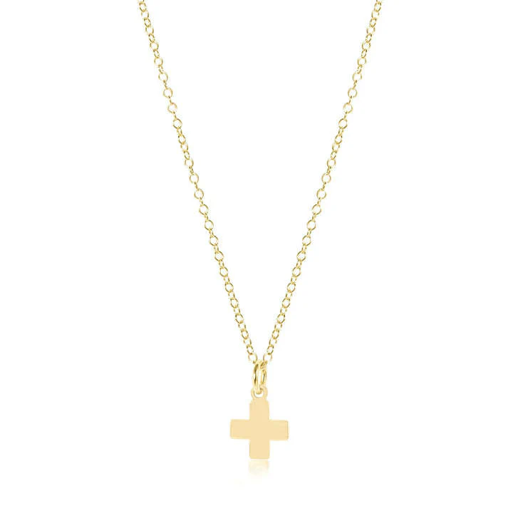 Egirl 14" Necklace Gold - Signature Cross Small - Image 3
