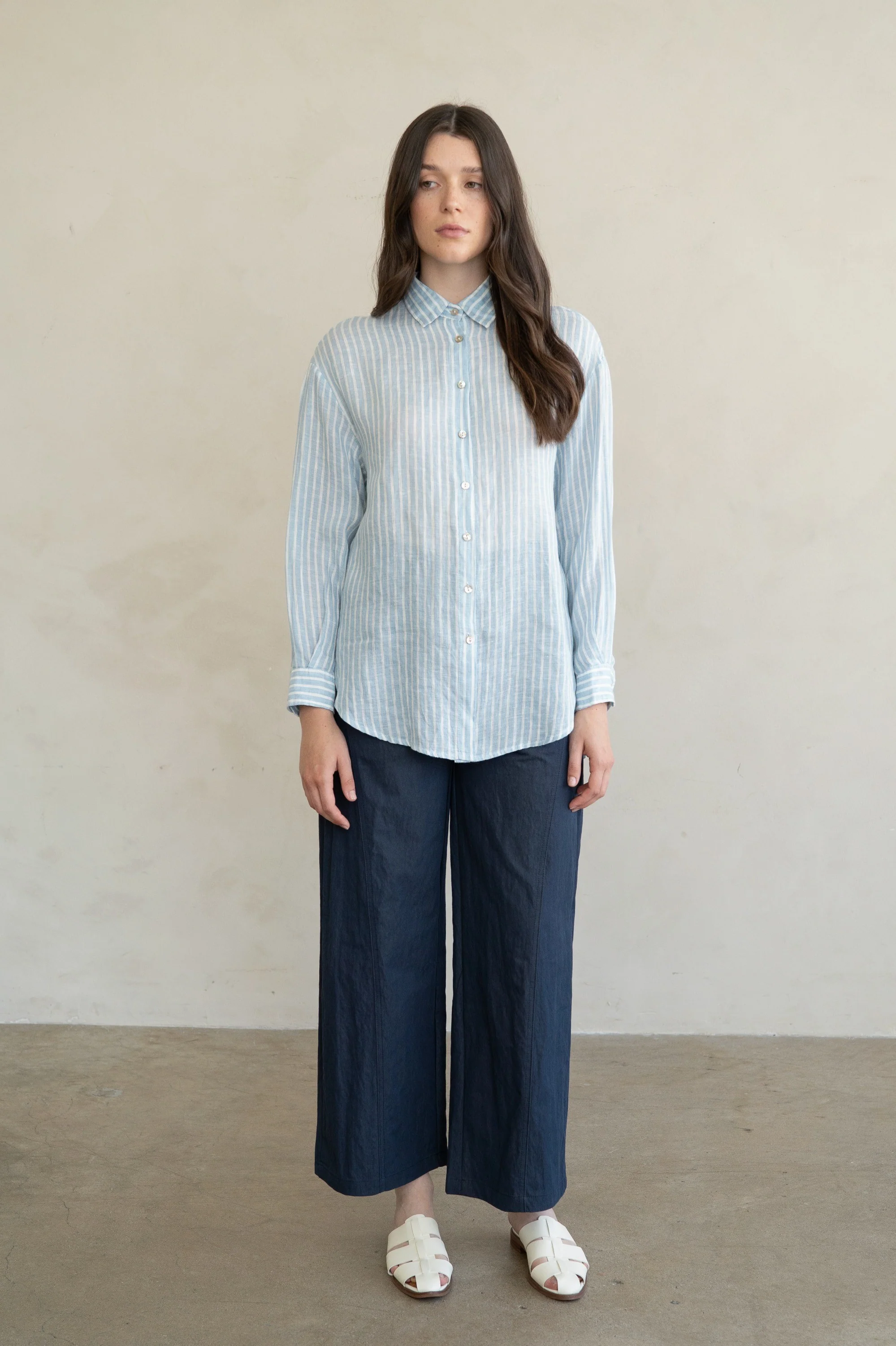 Eliana Striped Linen Essential Shirt - Image 4