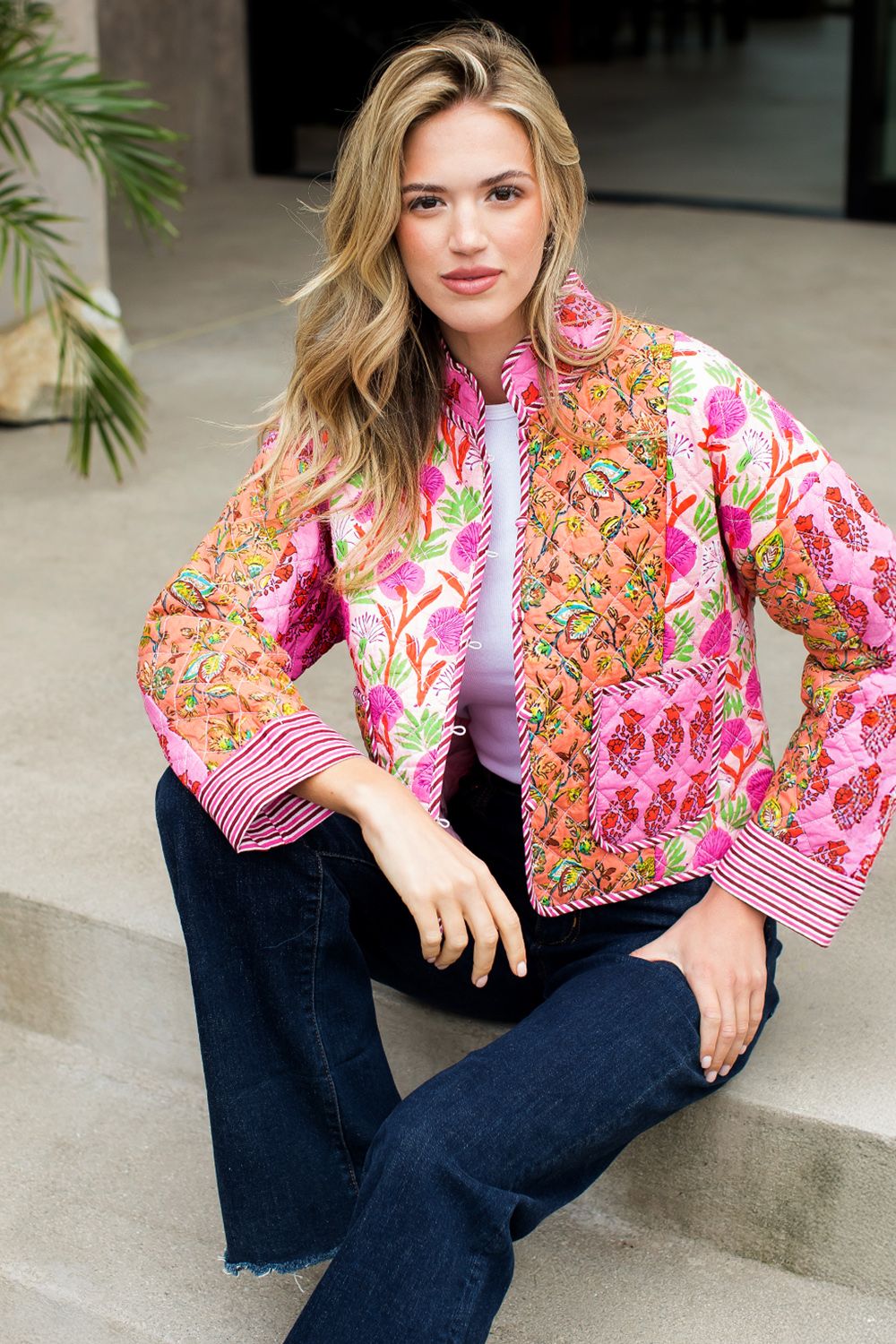 Elianna Patchwork Quilted Jacket - Image 2