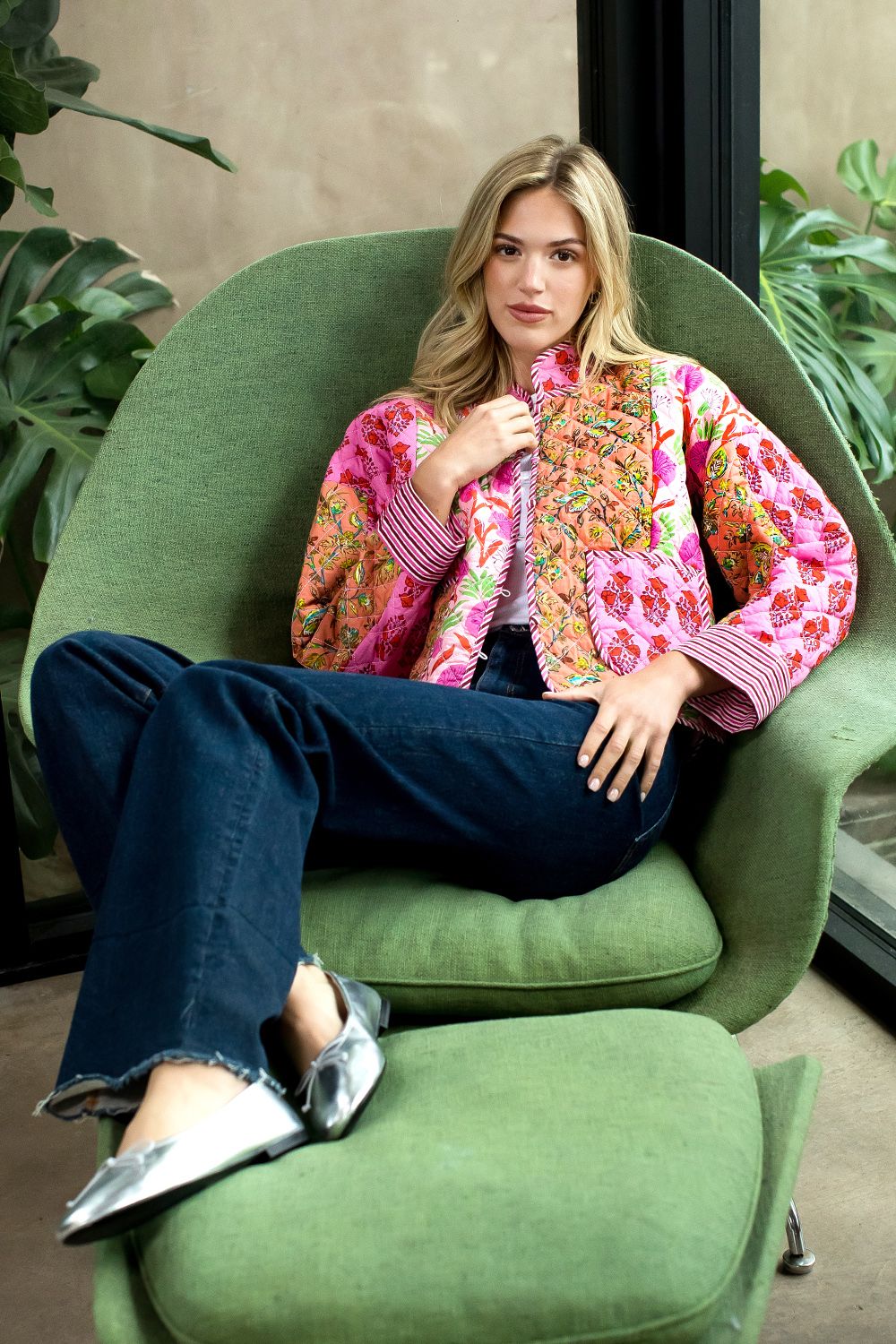 Elianna Patchwork Quilted Jacket - Image 3