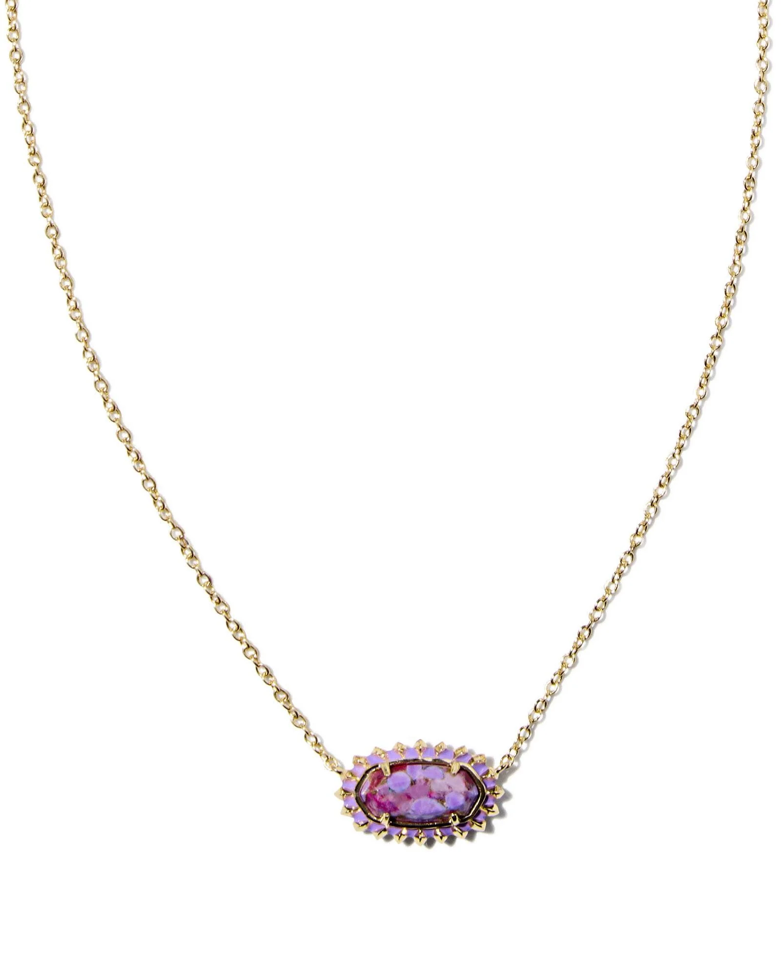 Elisa Color Burst Frame Short Necklace - Image 2