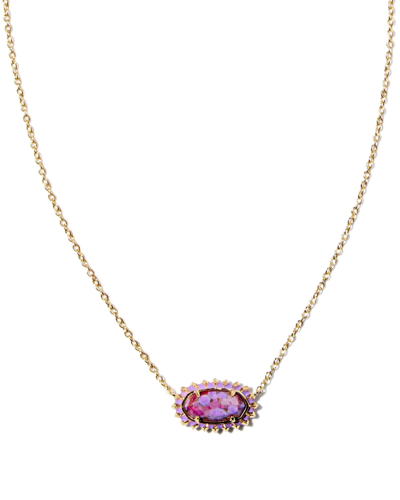Elisa Color Burst Frame Short Necklace - Image 8