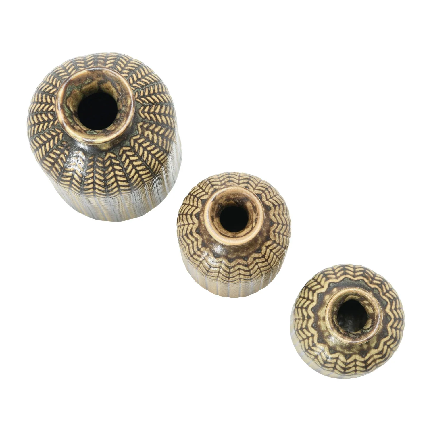 Embossed Stoneware Vase - Image 2
