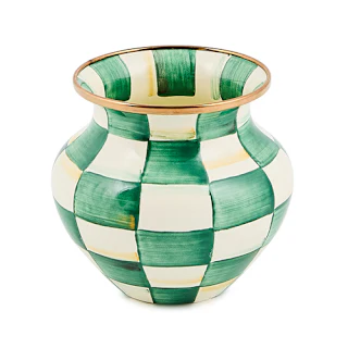 Emerald Check Vase - Image 2