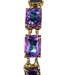 Emerald Cut Gem Stretch Bracelet