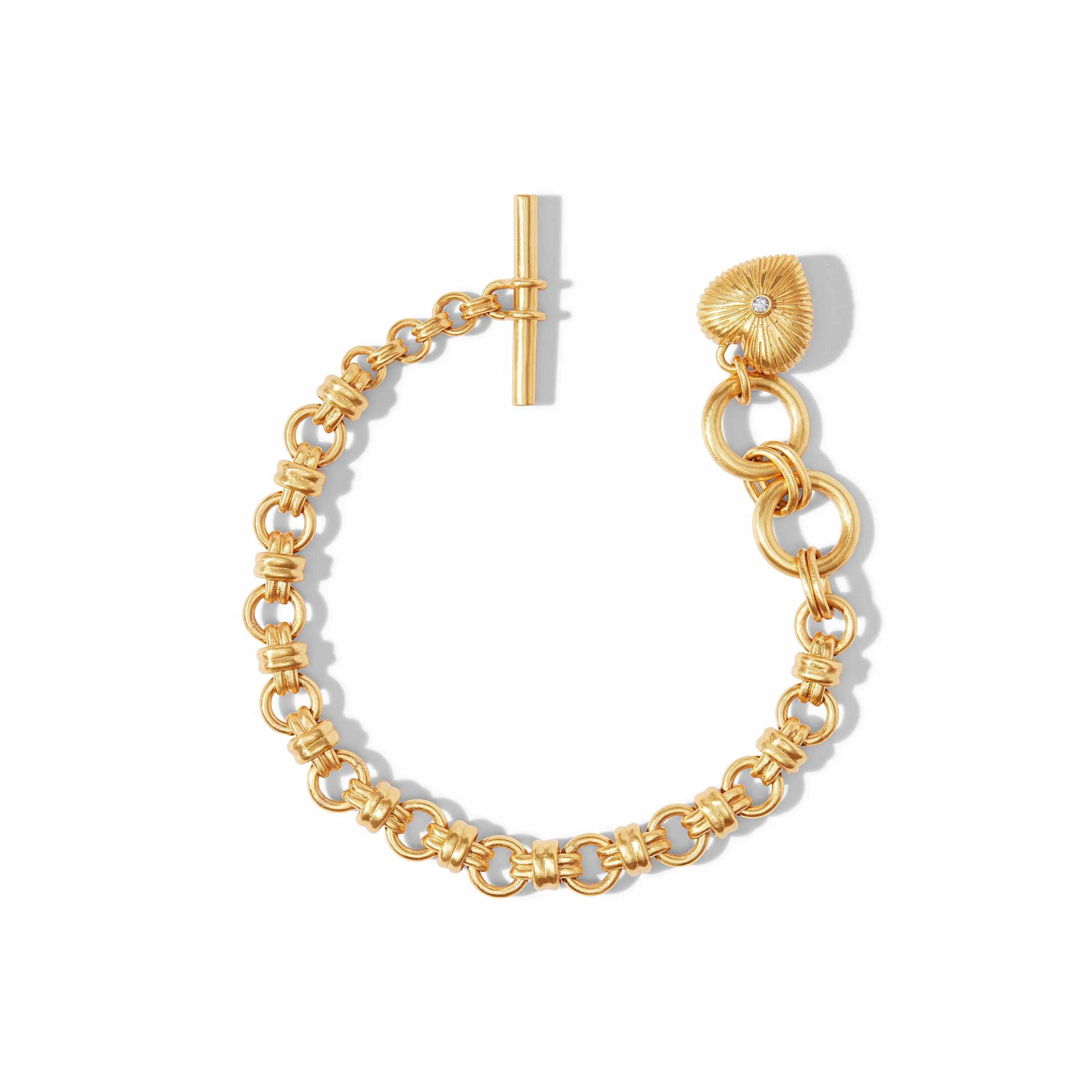 Esme Heart Bracelet Gold Cubic Zirconia - Image 2