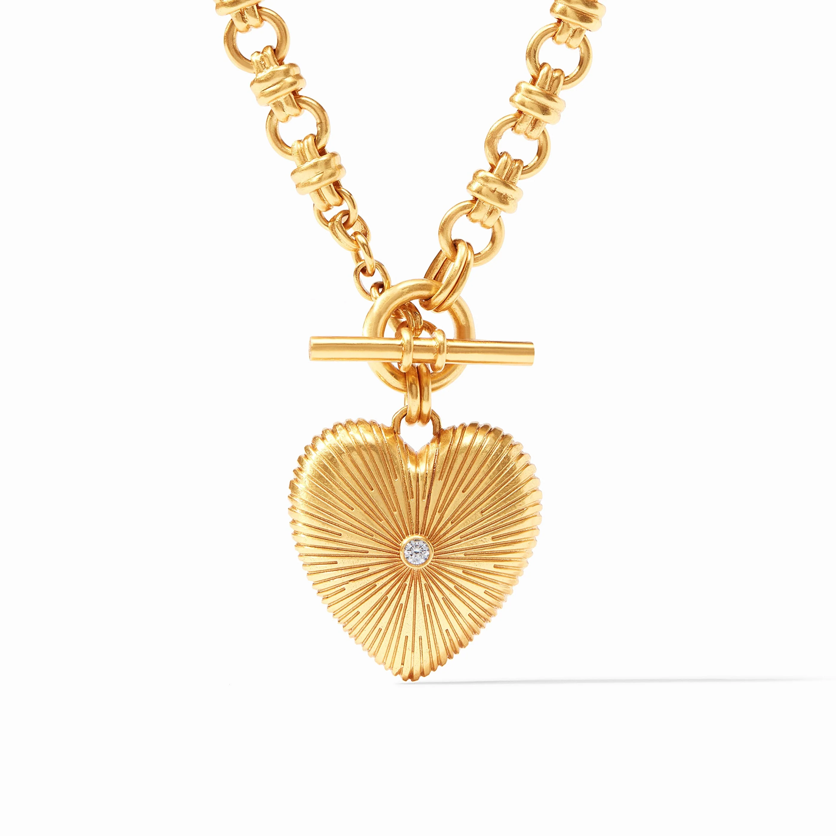 Esme Heart Necklace Gold Cubic Zirconia