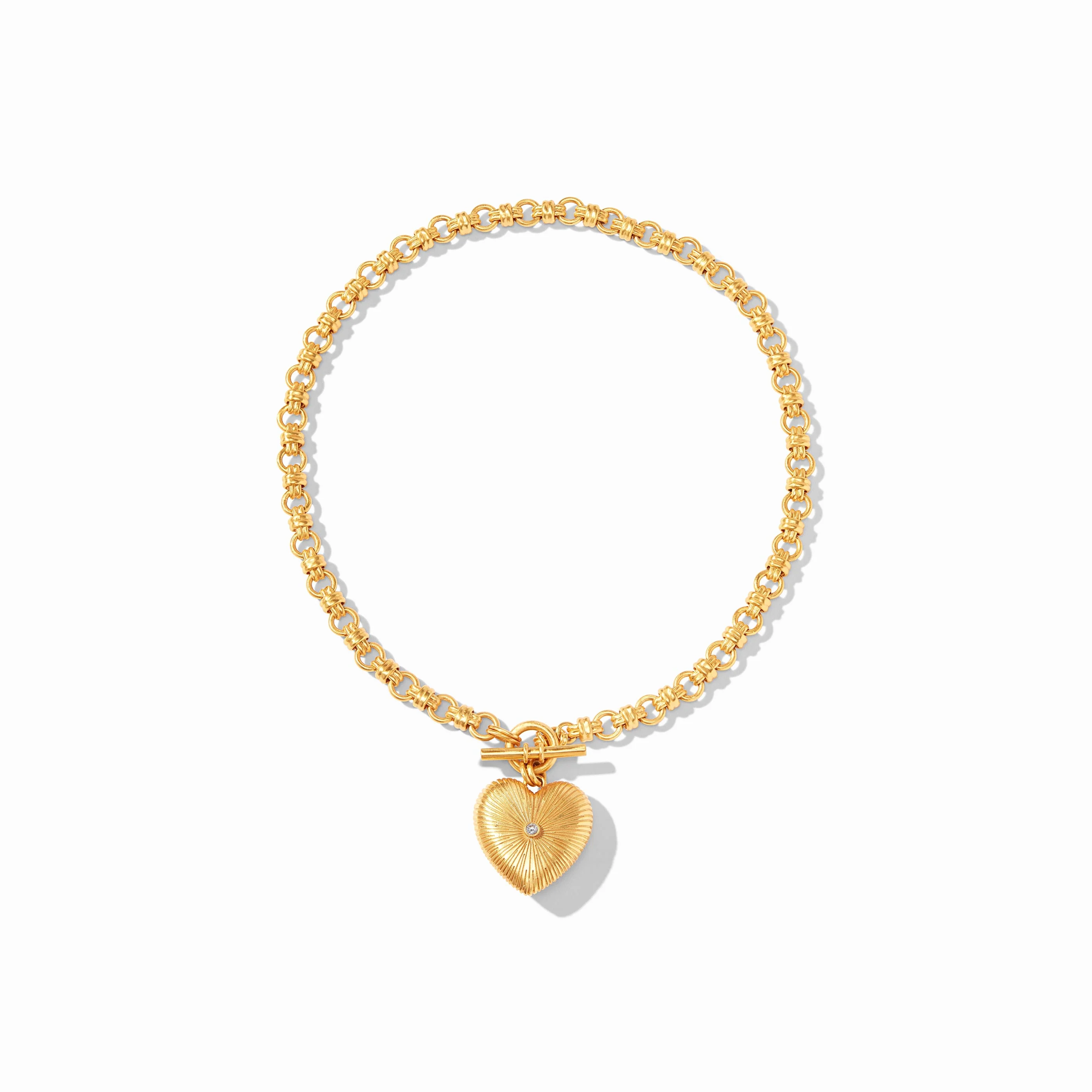 Esme Heart Necklace Gold Cubic Zirconia - Image 2