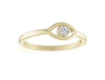 Evil Eye Gold Layers Ring - Image 2