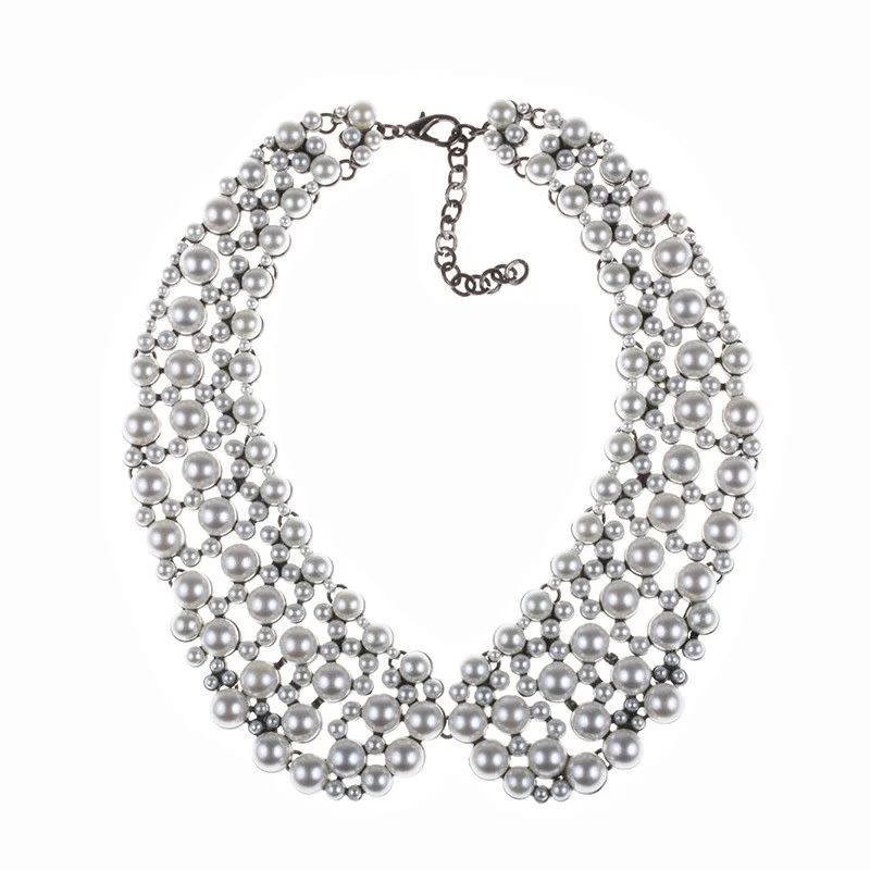 Exaggerated Sparkling Luxury Pearl Collarbone Chain High-end Necklace