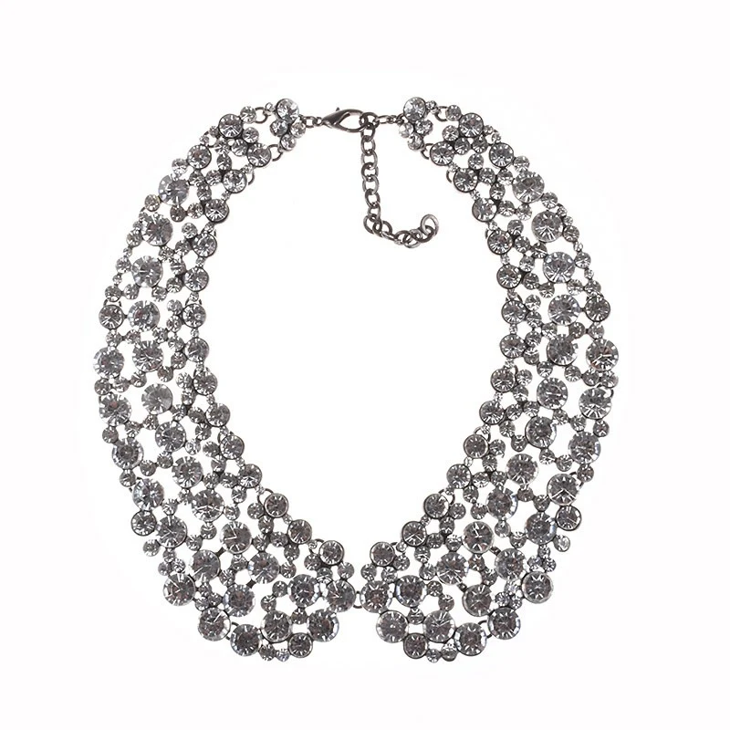 Exaggerated Sparkling Luxury Rhinestone Collarbone Chain High-end Necklace - Image 4