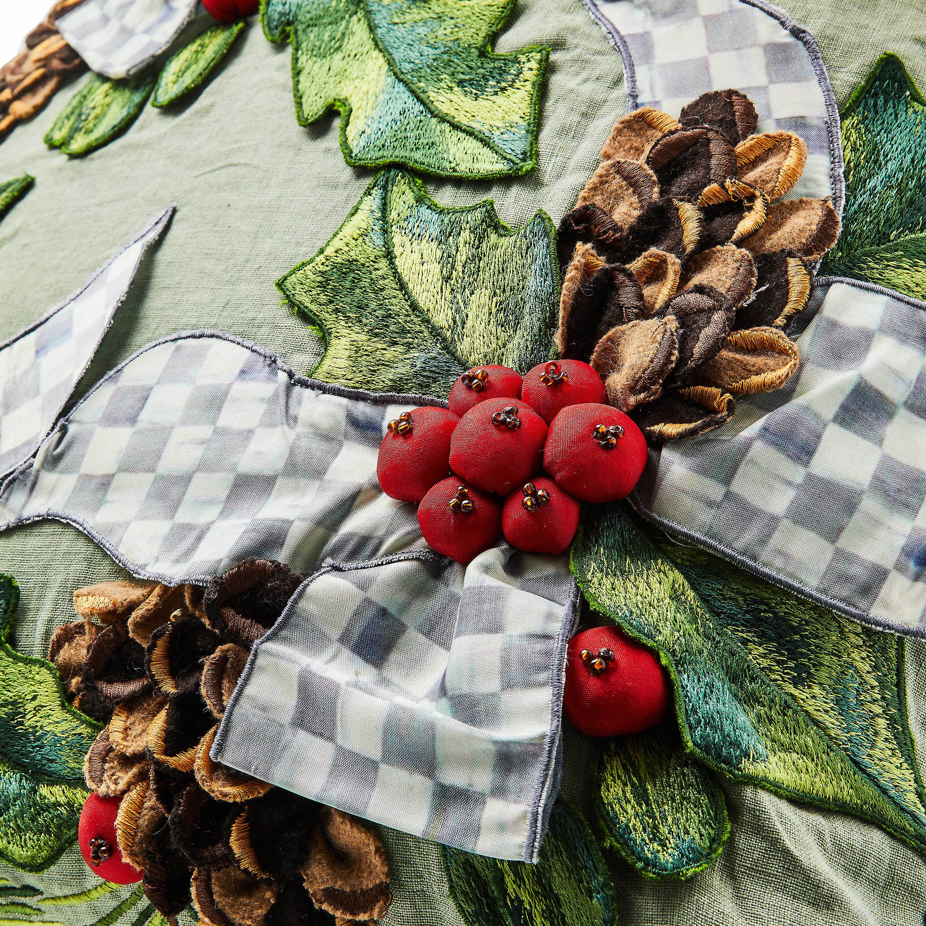 Farmhouse Holly Holiday Throw Pillow - Image 3
