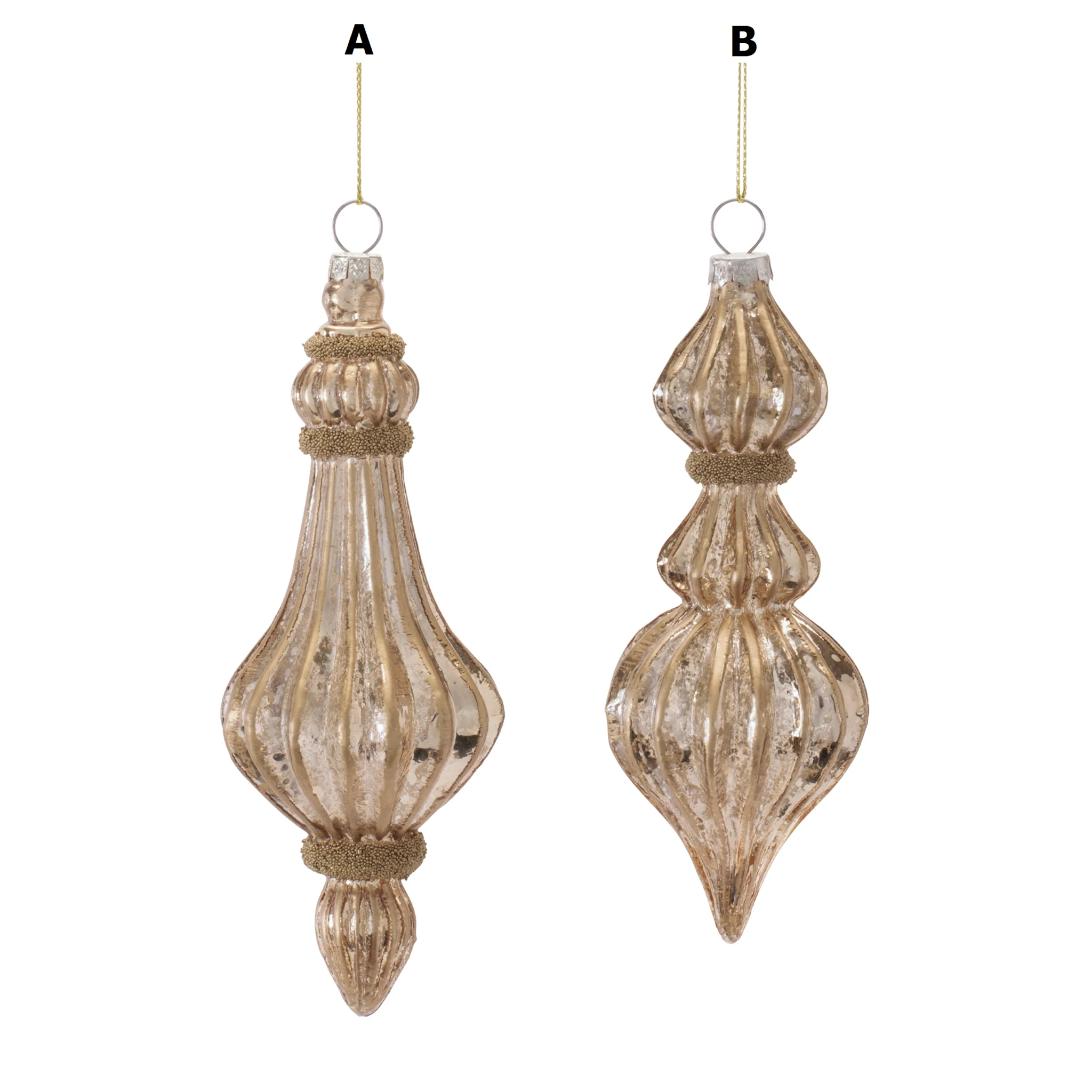 Finial Ornament Glass-sold individually