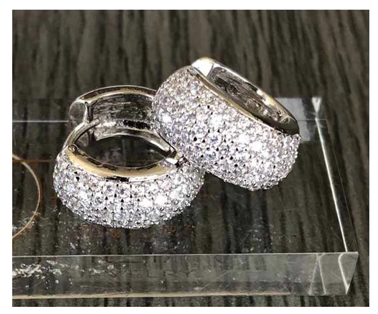 Five Row Medium Huggie Earrings