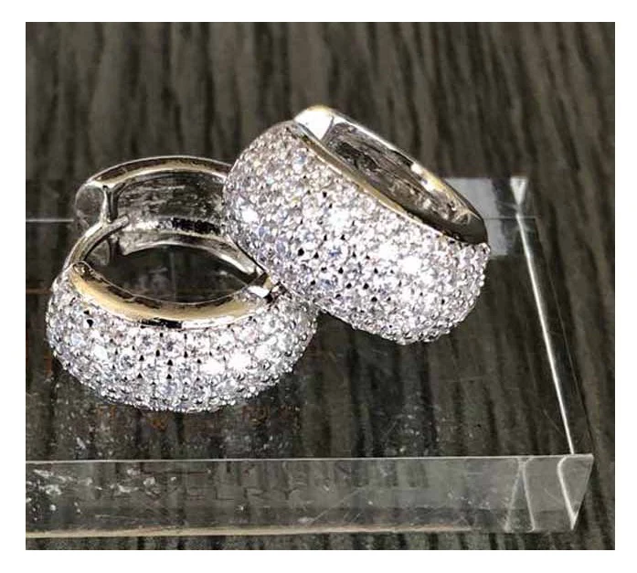 Five Row Medium Huggie Earrings - Image 3