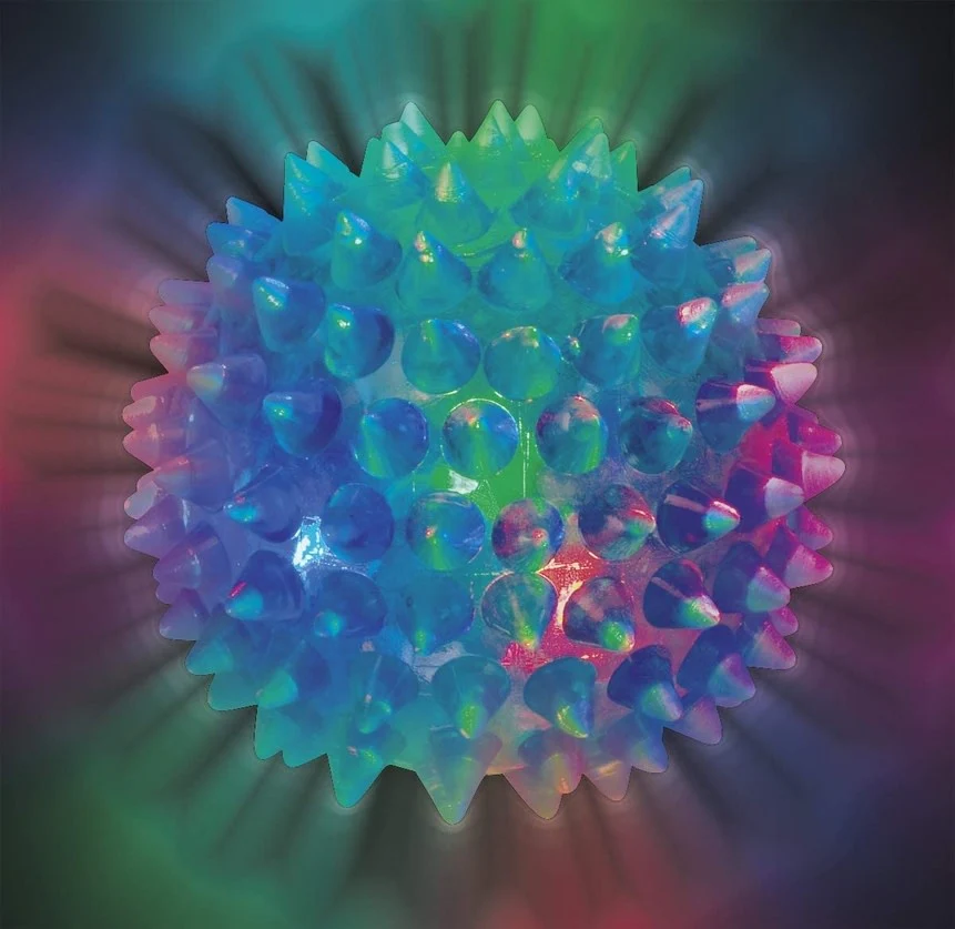 Flashing Spiky Ball Bouncy Squeezy - Image 4