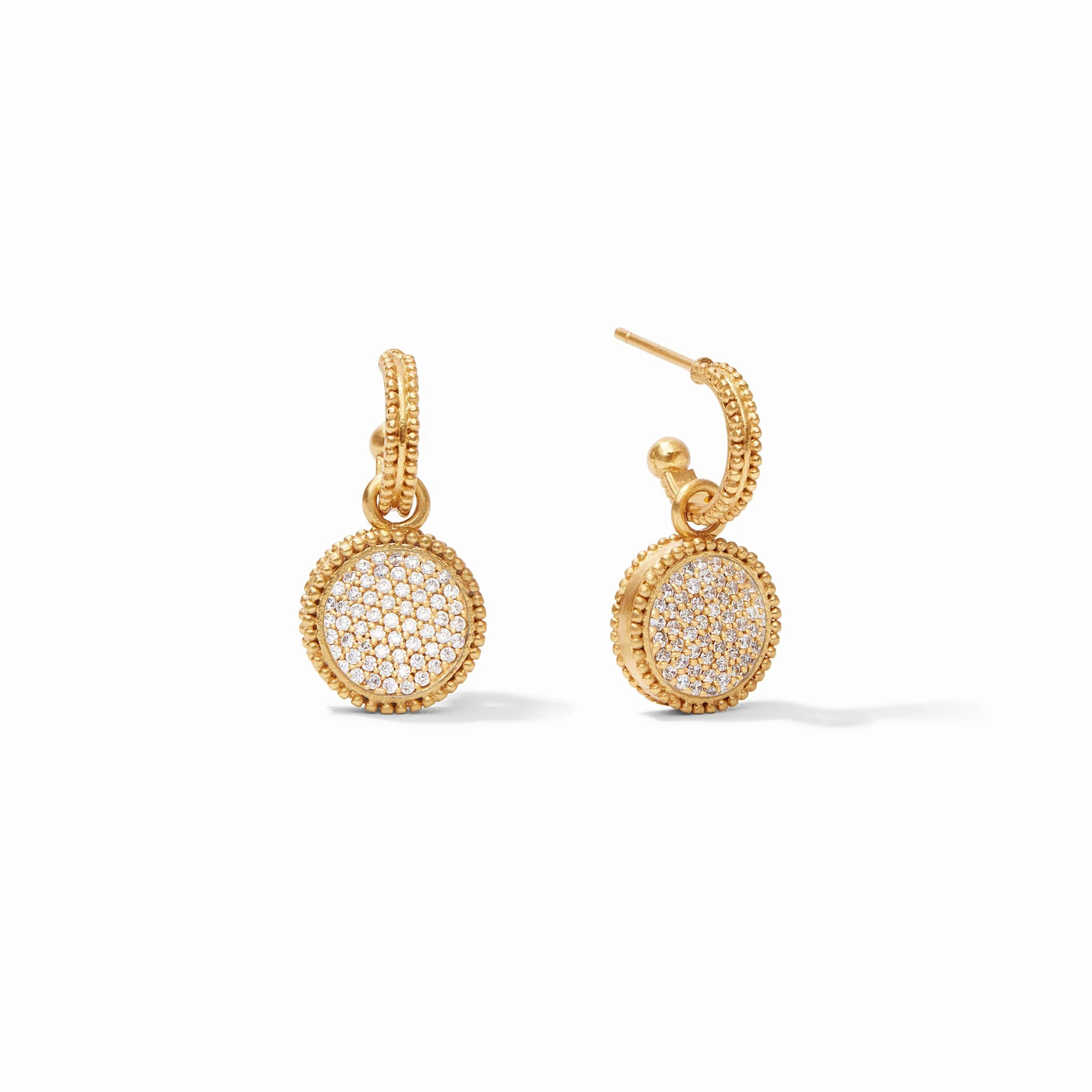 Fleur-de-Lis Hoop & Charm Earring - Image 11
