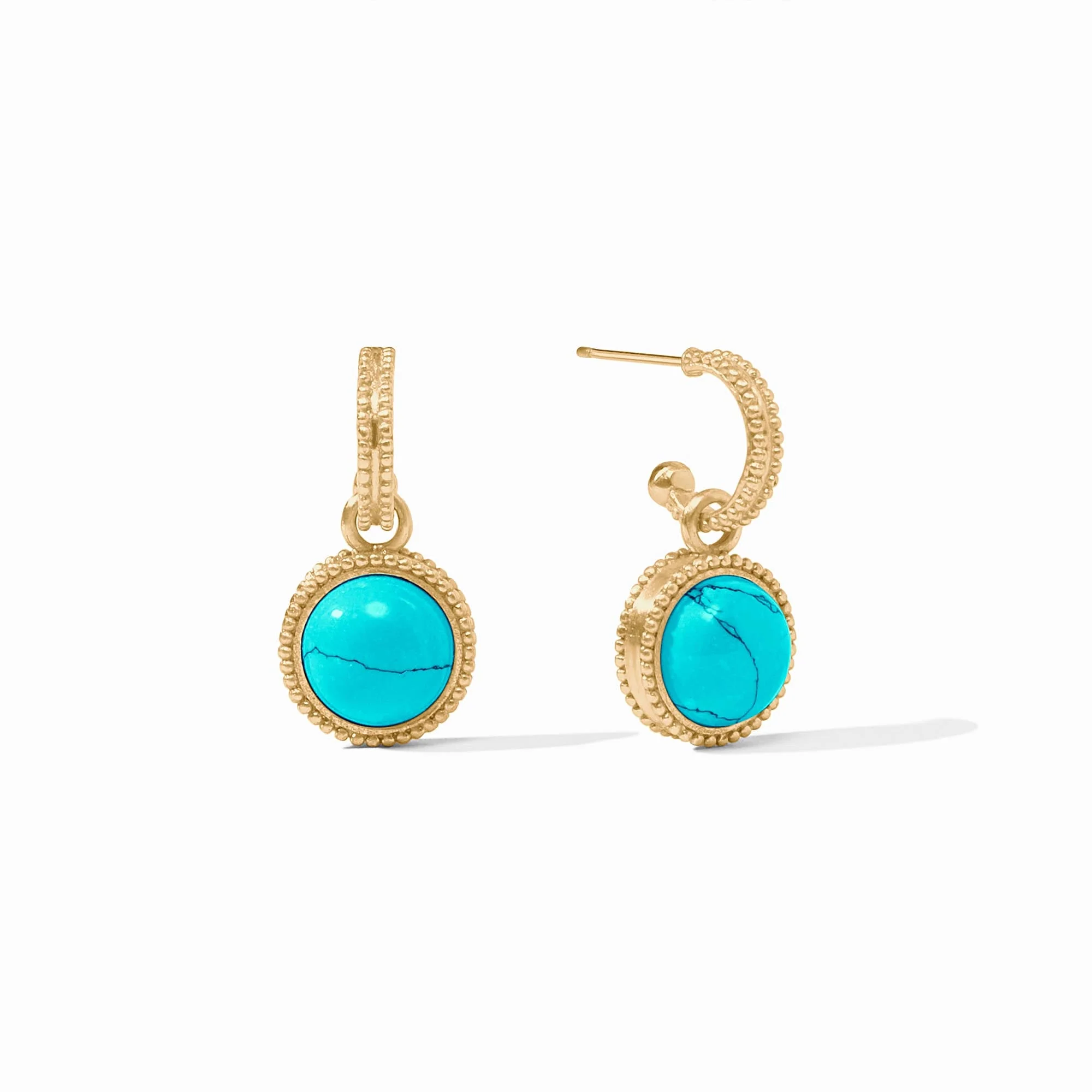 Fleur-de-Lis Hoop & Charm Earring - Image 14