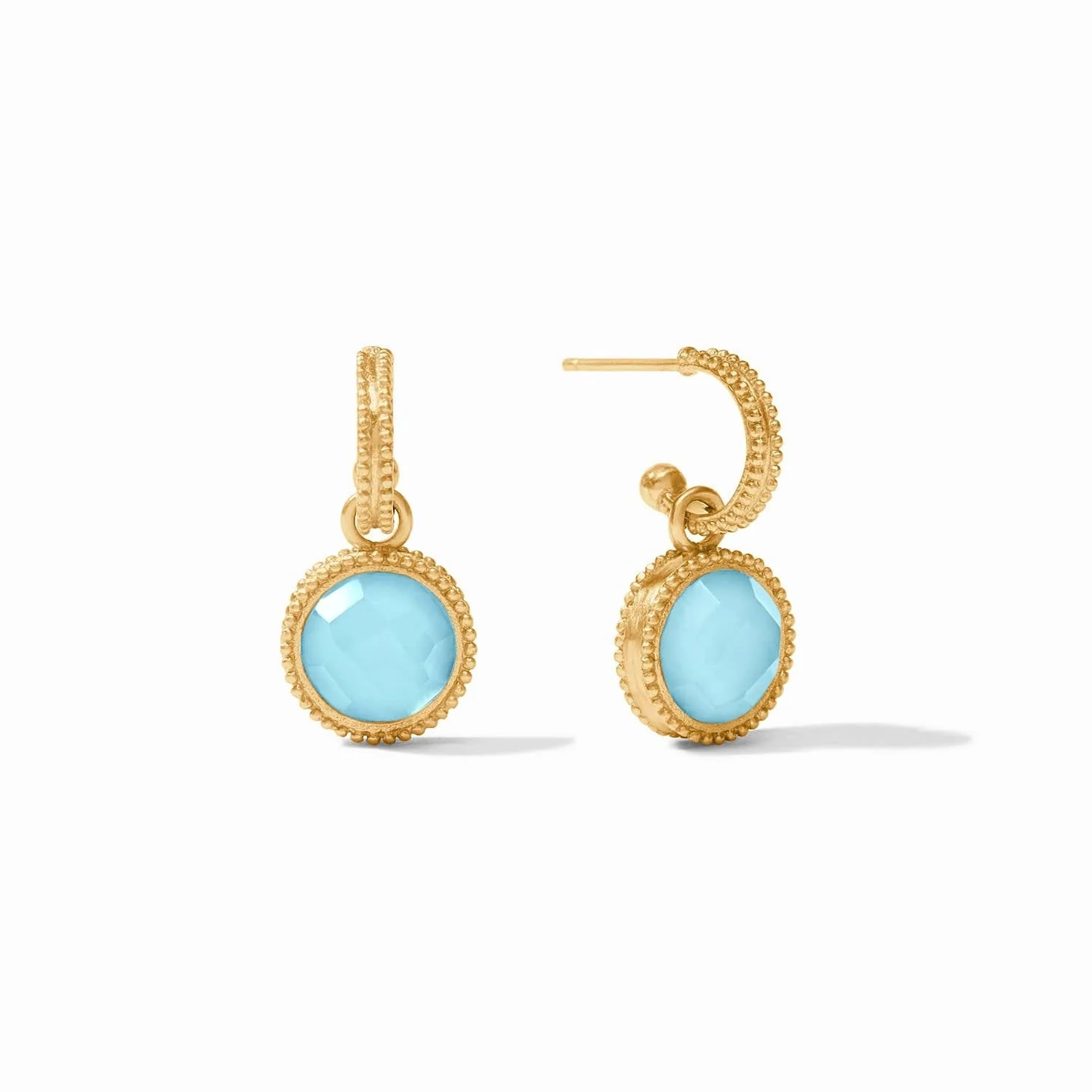 Fleur-de-Lis Hoop & Charm Earring - Image 6