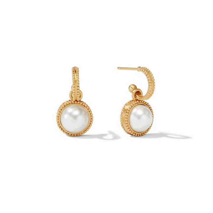 Fleur-de-Lis Hoop & Charm Earring - Image 8