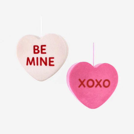 Flocked Conversation Heart Jumbo - Sold Individually