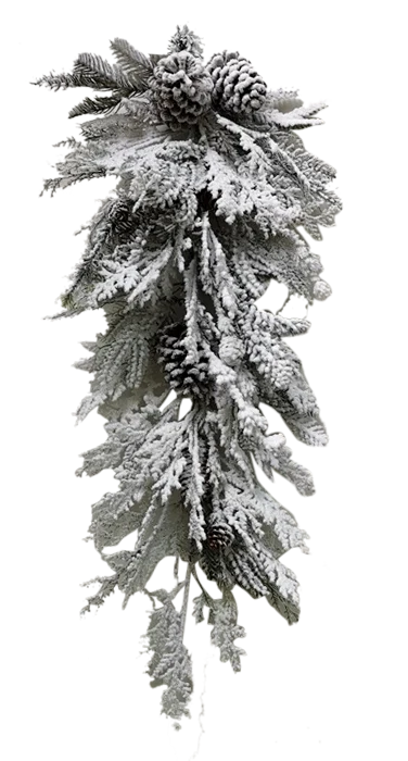 Flocked Pine Teardrop