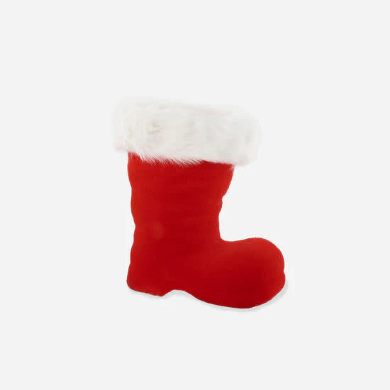 Flocked Red Boot Large