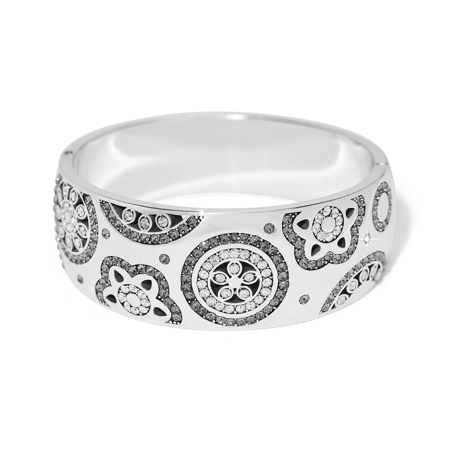 Flora Wide Hinged Bangle Bracelet