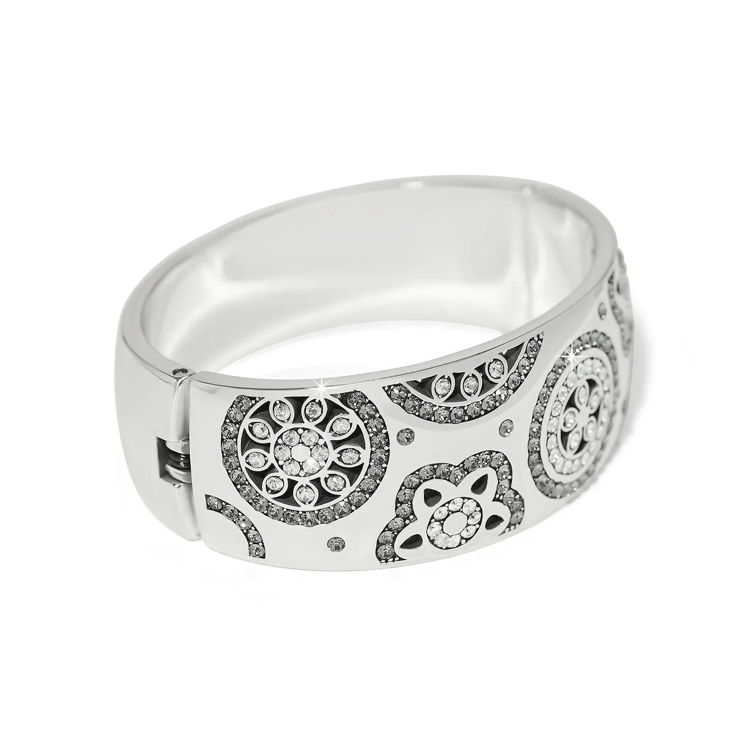 Flora Wide Hinged Bangle Bracelet - Image 2