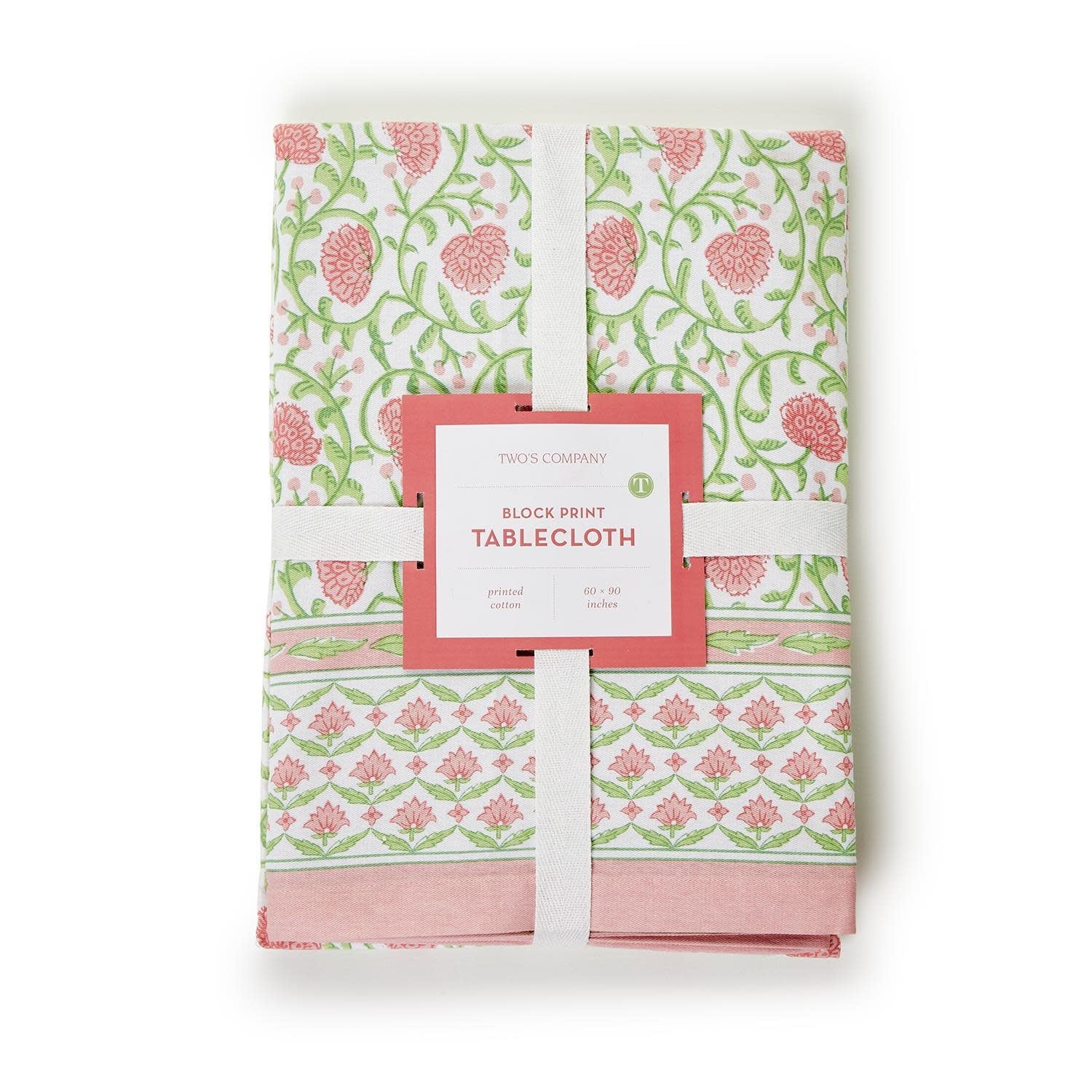 Floral Block Print Table Cloth - Image 4