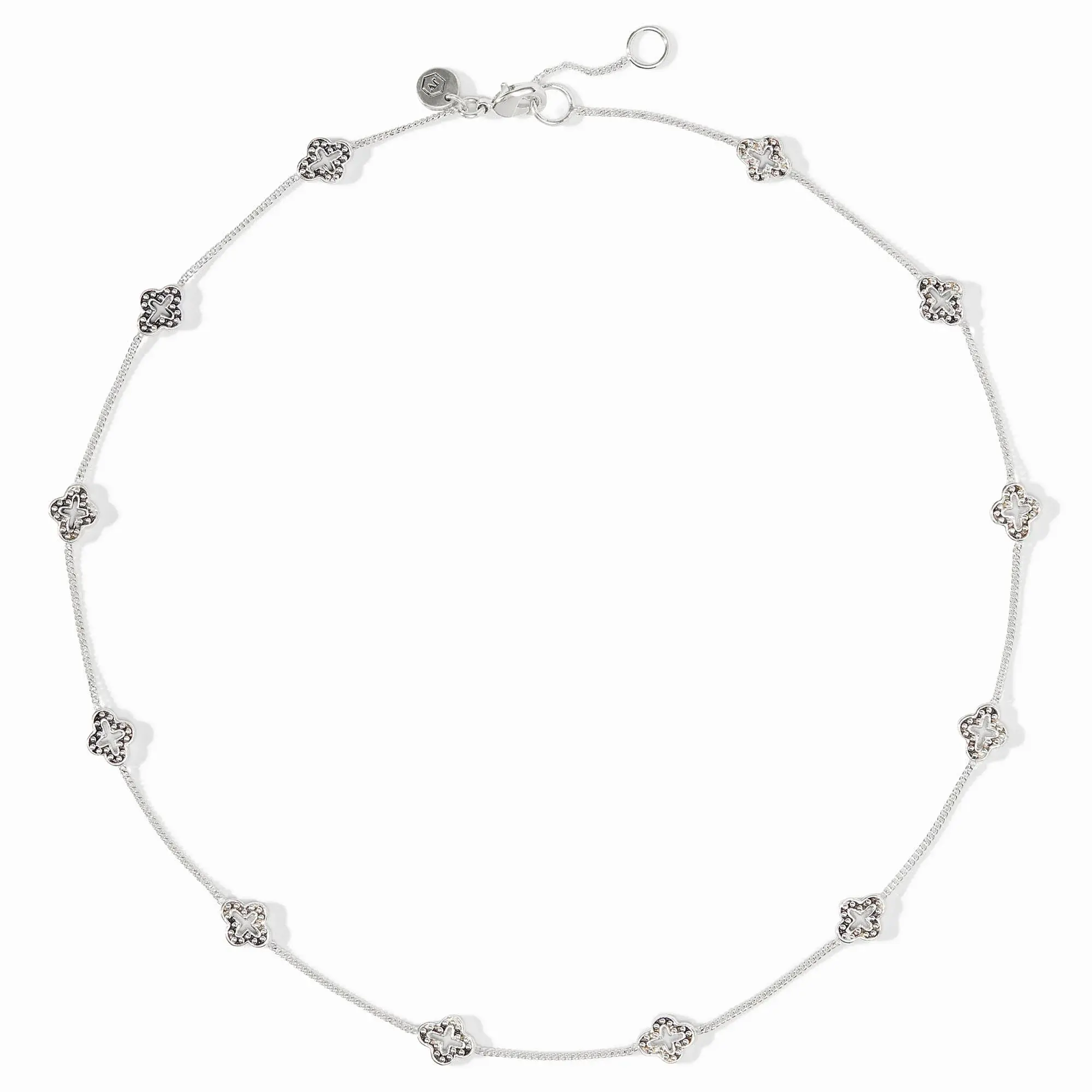 Florentine Demi Delicate Station Necklace Silver - Image 2