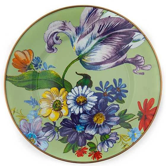 Flower Market Dinner Plate - Green