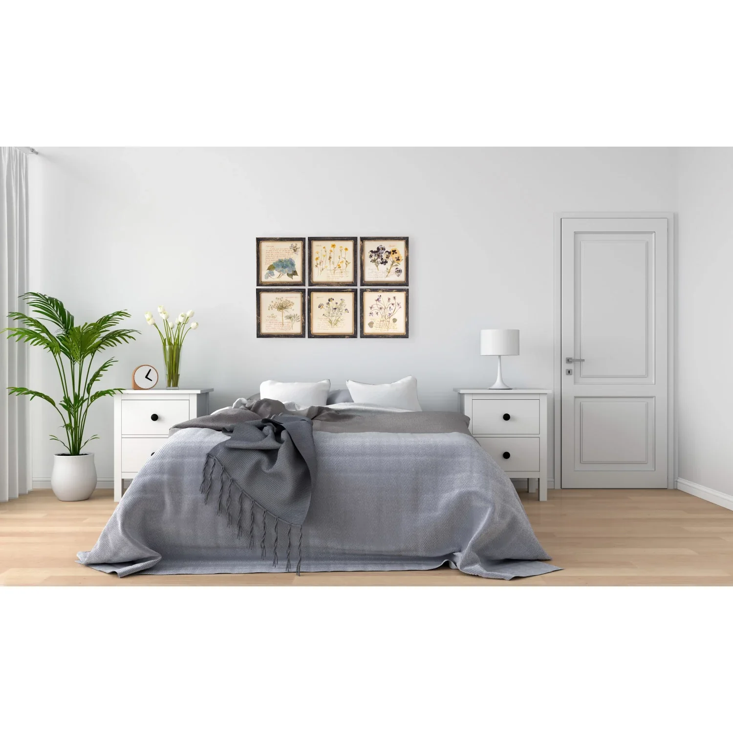 Framed Wall Decor with Floral Image - Sold Individually - Image 2
