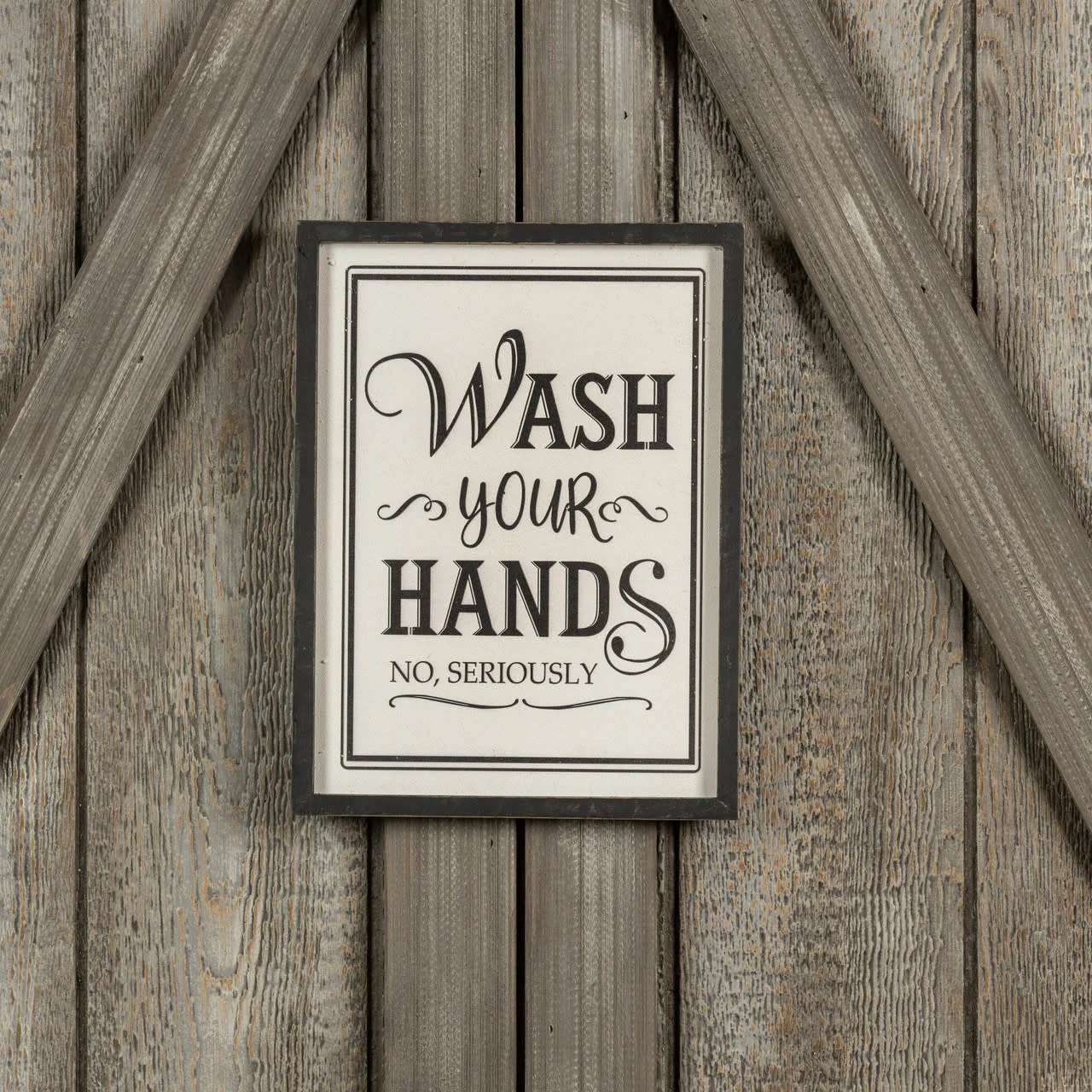 Framed Wash Your Hands Sign - Image 2