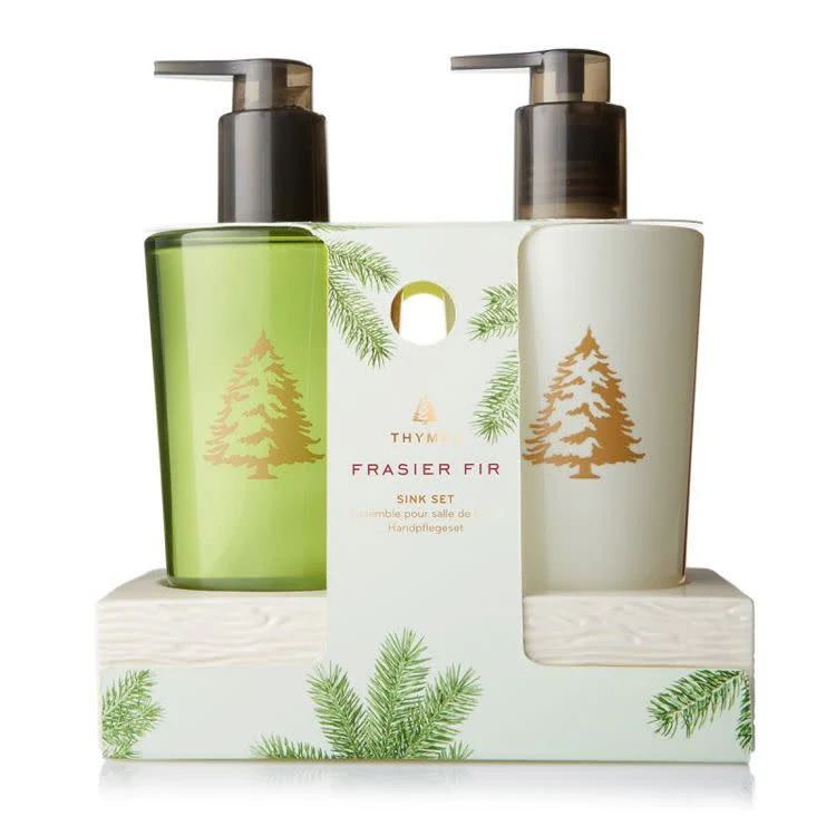 Frasier Fir Sink Set with Ceramic Caddy - Sold as Set
