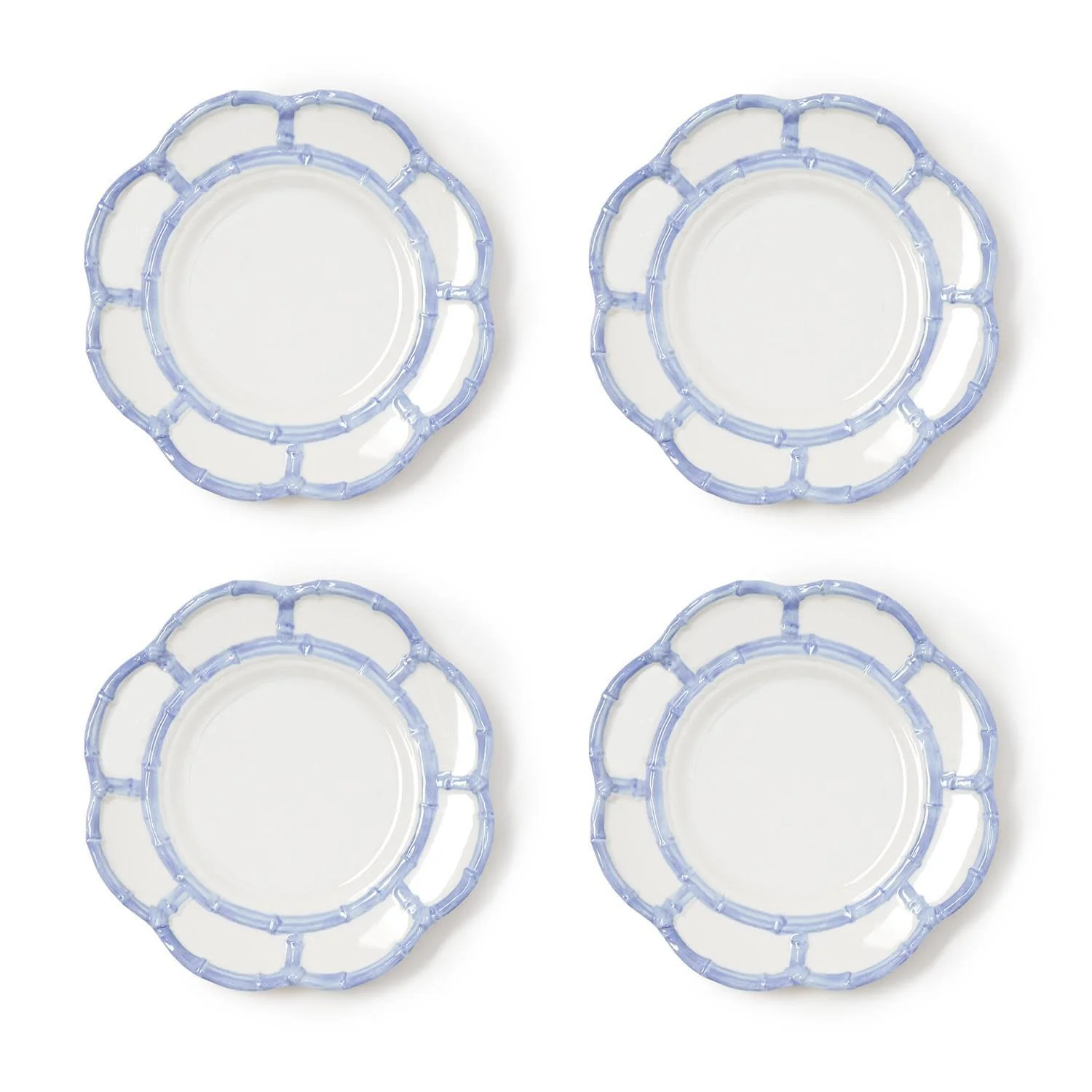 French Blue Bamboo Touch Salad / Dessert Plates - Sold Individually - Image 2