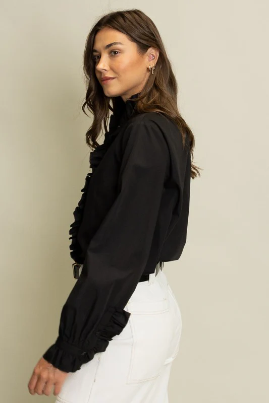 Freya Ruffled Detail Button-Up Blouse - Image 6