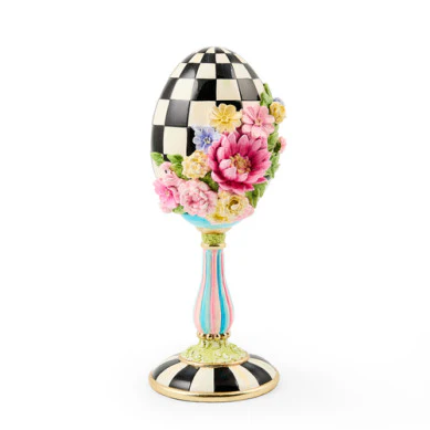 Frolic Spring Floral Pedestal Egg
