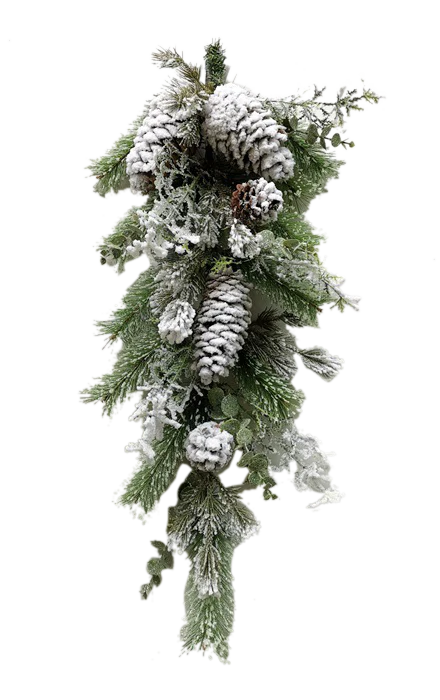 Frosted Pine Pinecone Teardrop