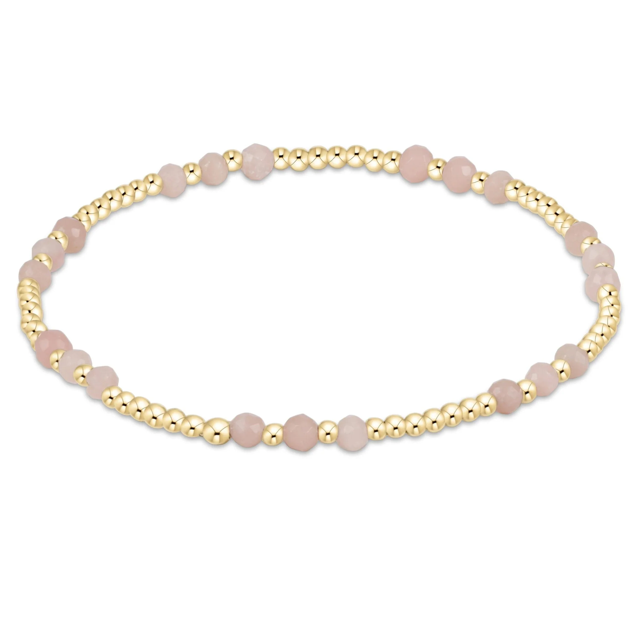 Gemstone Gold Joy Pattern 3MM Bead Bracelet - Image 4