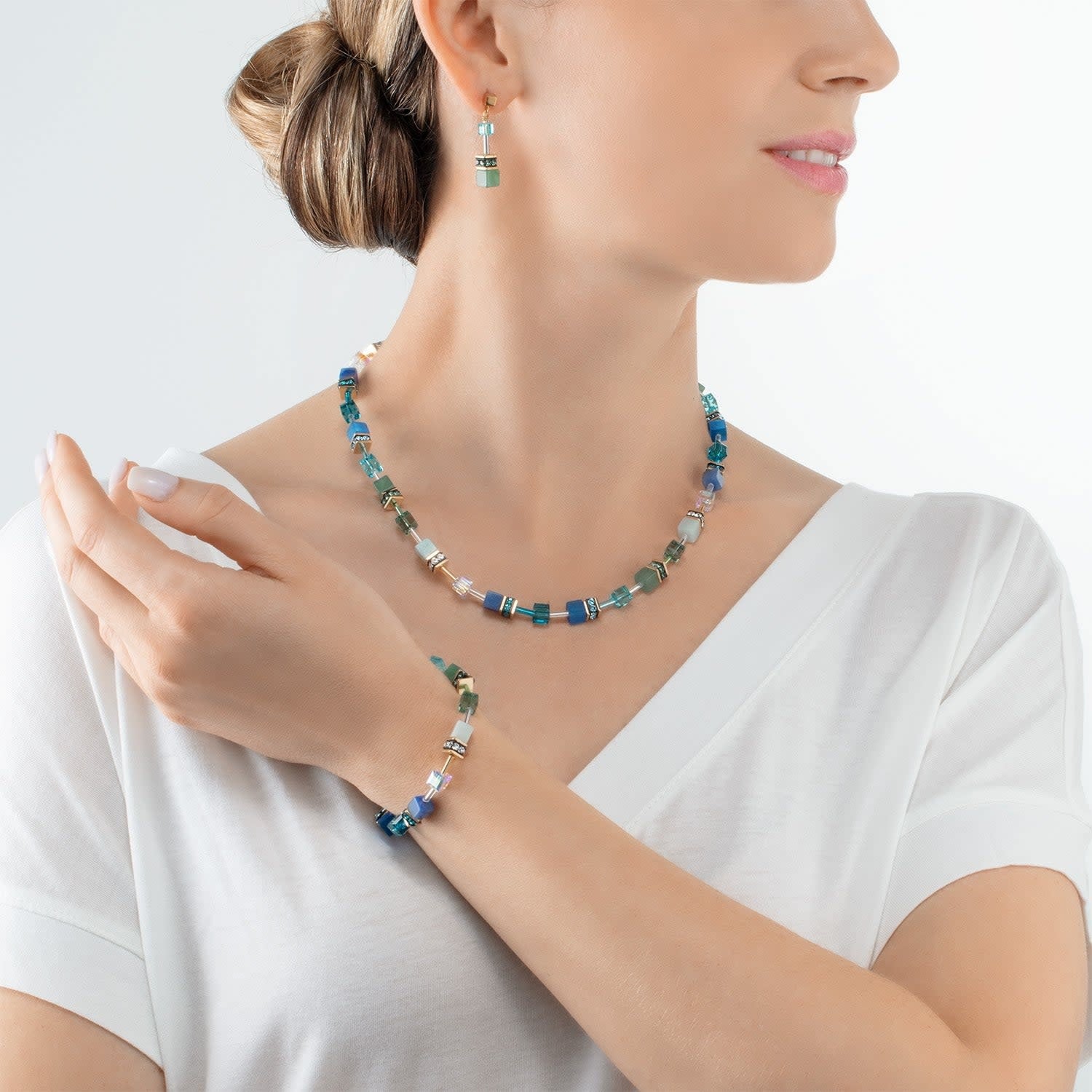 Geocube Iconic Precious Necklace Green-Turquoise - Image 2