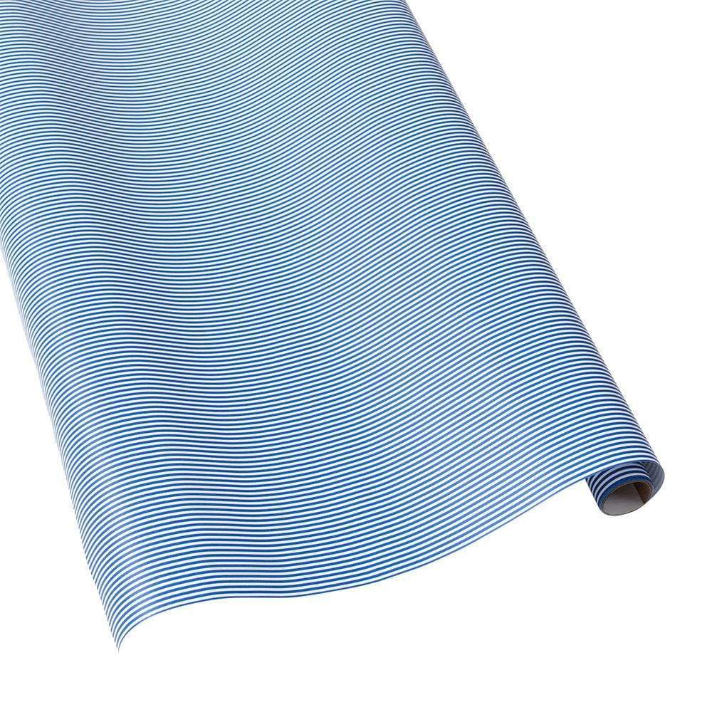 Gift Wrapping Paper Oxford Stripe Blue/White