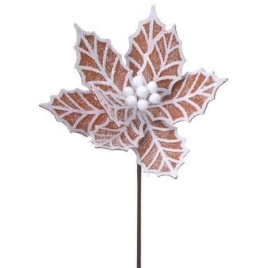 Gingerbread Poinsettia Stem