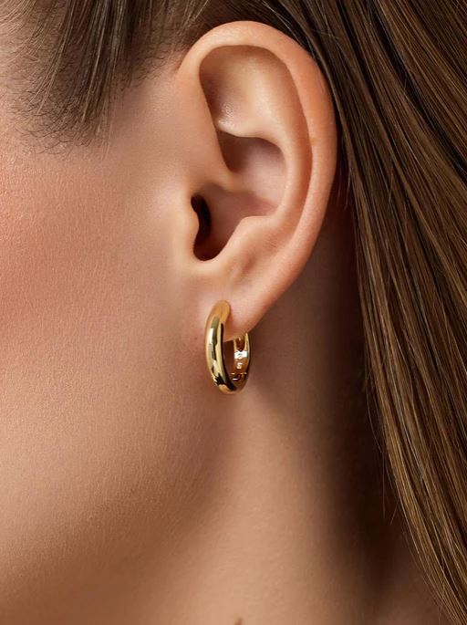 Giulia Gold Hoop Earrings - Image 3