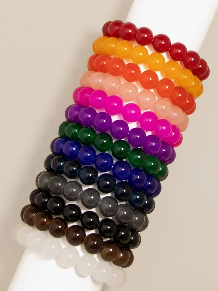 Glass Bead Stretch Bracelet - Image 13